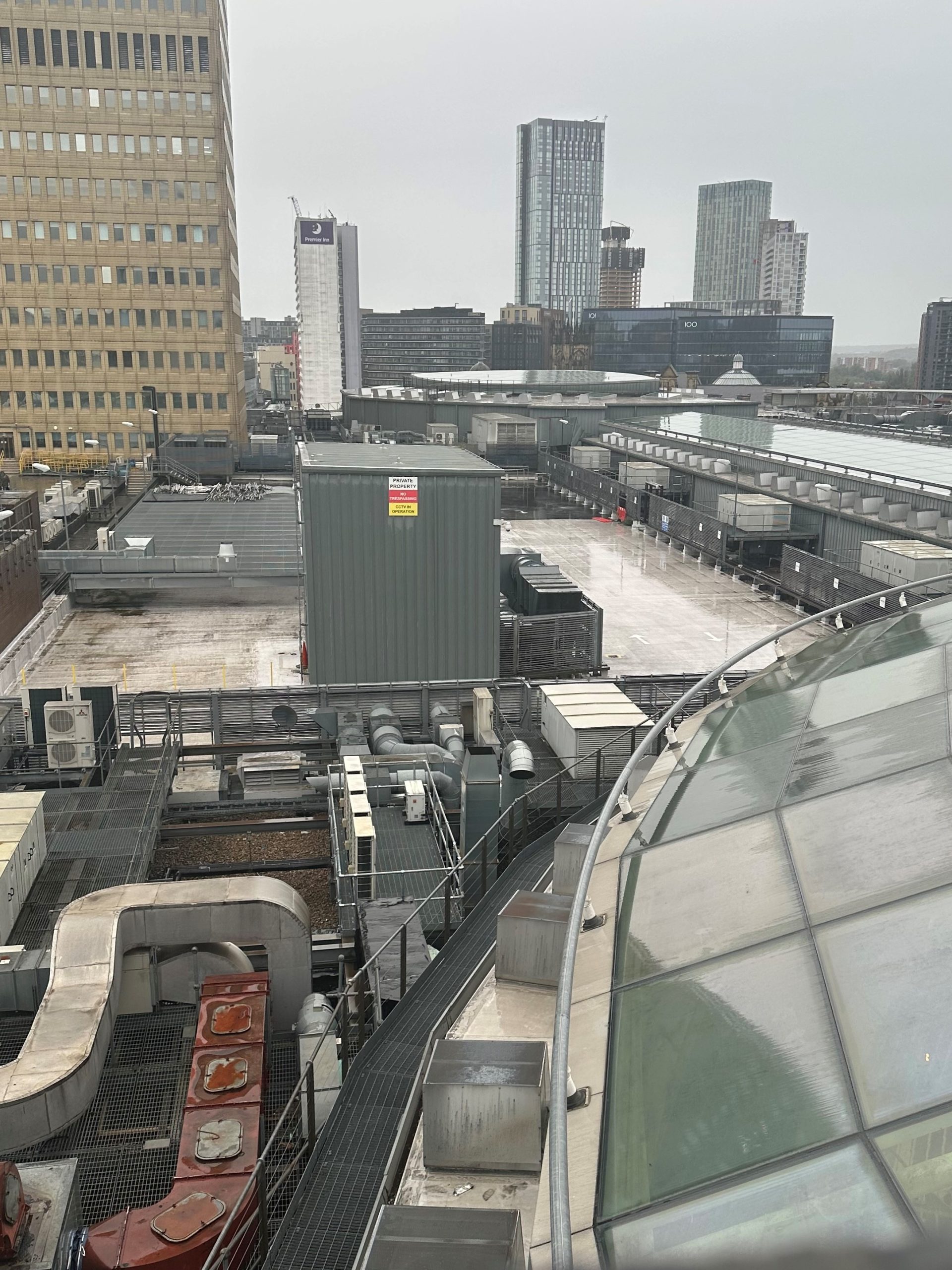 Roof 99 Overview Arndale Centre, Manchester roof