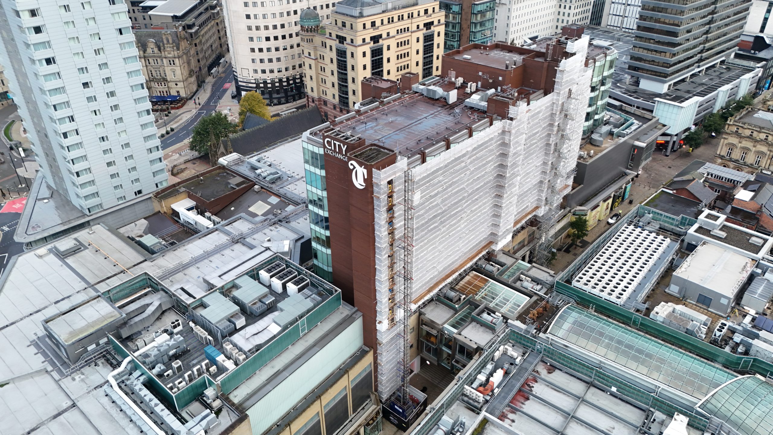 Aerial View of City Exchange - Everlast Group Everlast Scaffolding